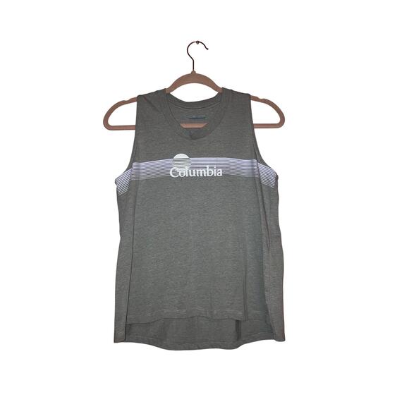 Columbia grey with lilac purple graphic tank top size medium - Picture 1 of 6